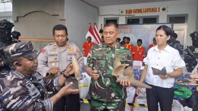TNI AL Jayapura Gagalkan dua kasus Penyelundupan BBM dan hasil laut bernilai tinggi
